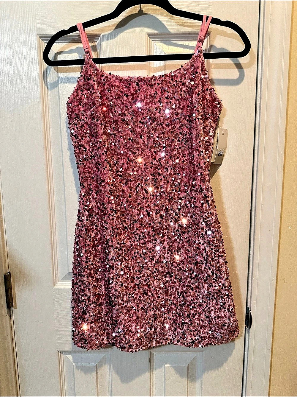 BP. V-Neck Sequin Minidress Pink Small NWT